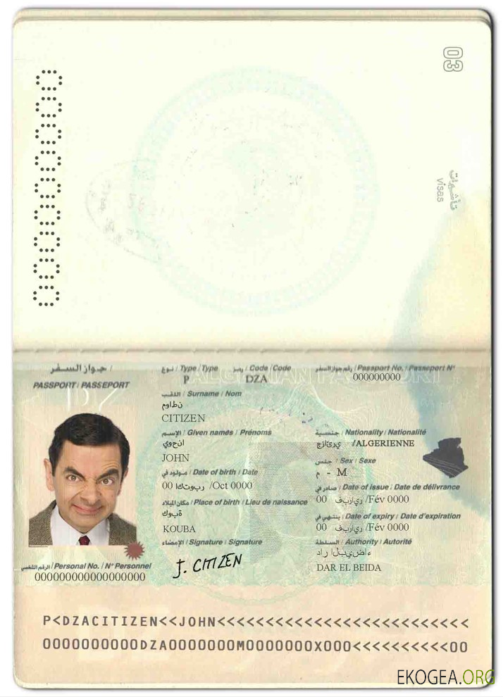 Passeport algérien